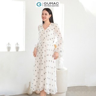 Đầm nữ GUMAC A xòe bâu kiểu  DE01053