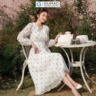 Đầm nữ GUMAC A xòe bâu kiểu  DE01053