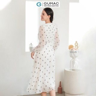 Đầm nữ GUMAC A xòe bâu kiểu  DE01053