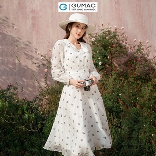 Đầm nữ GUMAC A xòe bâu kiểu  DE01053