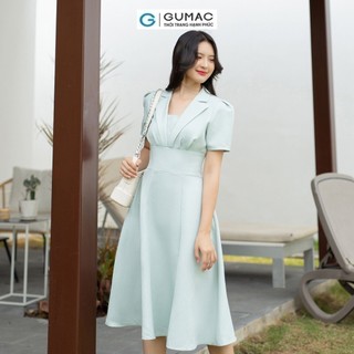 Đầm nữ GUMAC xòe cổ danton  DD07041