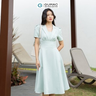 Đầm nữ GUMAC xòe cổ danton  DD07041