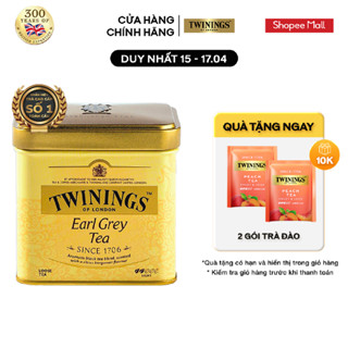 Trà Lá Twinings London Strand Earl Grey - Hộp Thiếc 100G