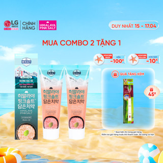 [Himalaya Pinksalt Official] Combo 2 kem đánh răng muối hồng Bamboo salt Ice Mint Hương Bạc Hà Thơm Mát