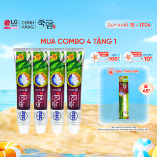 [Bamboo salt Official] Combo 4 Kem đánh răng Bamboo Salt Muối Tre Chăm Sóc Răng Ê Buốt 140g/tuýp