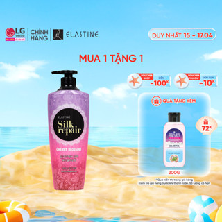 [Elastine Official] Dầu gội chăm sóc tóc Elastine Silk Repair 550ml Hương Hoa Anh Đào