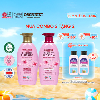 [Organist Official] Bộ đôi dầu Gội thuần chay và dầu Xả Organist chiết xuất từ Hoa Anh Đào Dành cho tóc Khô rối 500ml