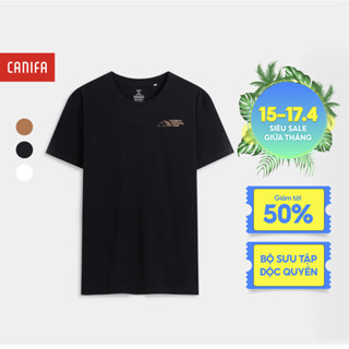 Áo phông nam CANIFA MEN chất liệu cotton cổ tròn cộc tay 8TS23W005