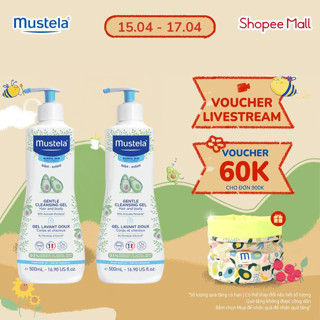 Combo 2 Sữa Tắm Gội Cho Trẻ Sơ Sinh & Em Bé Da Thường Mustela 500ml