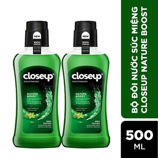 (HSD:10/2025) Combo 2 nước súc miệng CloseUp Nature Boost (500mlx2)