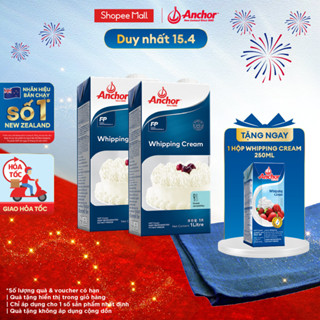 [GIẢM 40K PHÍ SHIP ĐƠN TỪ 100K] Combo 2 Kem sữa tươi tiệt trùng Anchor Whipping cream hộp 1 lít