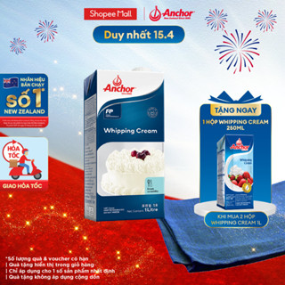 [GIẢM 40K PHÍ SHIP ĐƠN TỪ 100K] Kem sữa tươi tiệt trùng Anchor Whipping cream hộp 1 lít