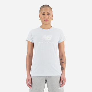 Áo Thun Nữ New Balance Essentials Stacked Logo - Xanh Dương - WT31546_IB