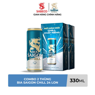 Combo 2 thùng 24 Bia Saigon Chill 330ml