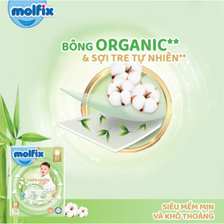 Tã/bỉm dán Molfix Thiên nhiên Regular M (6kg - 11kg) - Gói 28+2 miếng