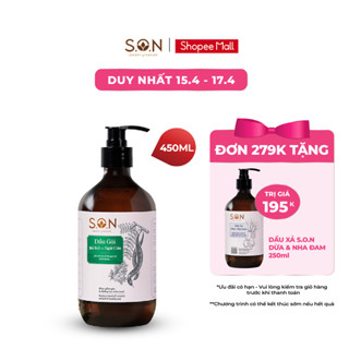 Dầu Gội S.O.N Bồ kết & Ngải Cứu Giảm Gàu Ngứa, Bết Dầu Và Dưỡng Tóc Chắc Khỏe 250ml, 450ml