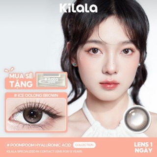  10 chiếc Kính áp tròng Kilala lens 1 ngày màu nâu Ice Oolong Brown DIA 14.2mm có độ  0-8  