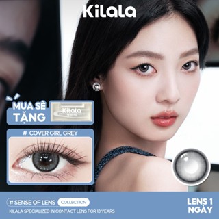  10 chiếc Kính áp tròng Kilala lens 1 ngày màu xám Cover Girl Grey DIA 14.2mm có độ  0-8  
