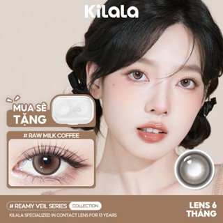 Kính áp tròng Kilala màu nâu Raw Milk Coffee Brown lens cận 6 tháng DIA 14.2mm có độ (0-8) 1 cặp