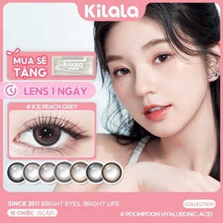 10 chiếc Kính áp tròng Kilala lens 1 ngày màu xám Ice Peach Grey / Ice Oolong Brown/Raw Coconut Grey  DIA 14.5mm 14.2mm 14.0 mmcó độ (0-8)