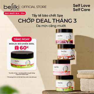 Tẩy da chết Body BeSilki 3in1 sáng mịn, dưỡng ẩm cho da chuẩn Spa cao cấp 170ml, 280ml
