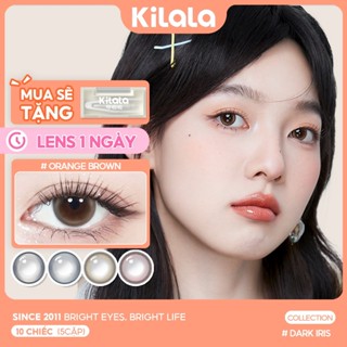 10 chiếc Kính áp tròng Kilala lens 1 ngày màu lam Orange Brown/Clouds Cleared GreyFirefly Sea Blue DIA 14.2mm có độ (0-7)