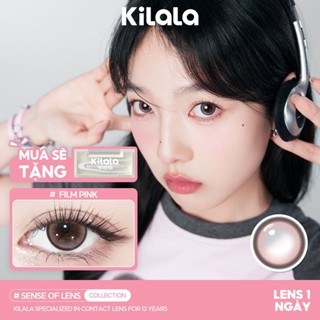 10 chiếc Kính áp tròng Kilala lens 1 ngày màu hồng Film Pink DIA 14.1mm có độ (0-8)
