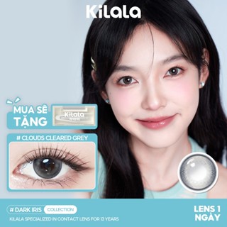 10 chiếc Kính áp tròng Kilala lens 1 ngày màu xám Clouds Cleared Grey DIA 14.2mm có độ (0-8)