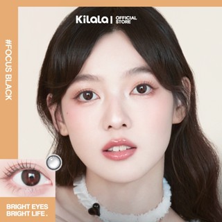 Kính áp tròng Kilala màu đen Focus Black DIA 14.0mm lens cận 1 ngày có độ (0-8) 2 chiếc