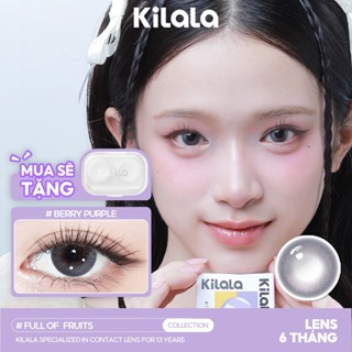  Kính áp tròng Kilala màu tím Berry Purple lens cận 6 tháng DIA 14.2mm có độ  0-8  1 cặp 