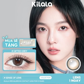  10 chiếc Kính áp tròng Kilala lens 1 ngày màu xám Gifted Grey màu nâu Gifted Brown DIA 14.0mm có độ  0-8  