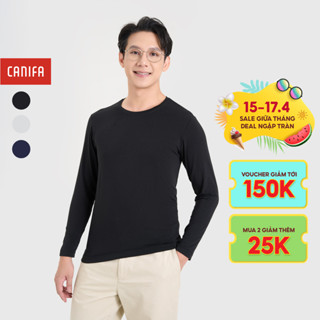 Áo giữ nhiệt nam CANIFA dài tay cổ tròn giữ nhiệt siêu tốt 8IT24W003