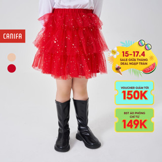 Chân váy bé gái CANIFA  chất liệu lưới lấp lánh 1KS23C007