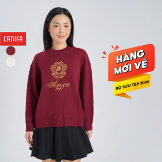 Áo len nữ CANIFA dài tay có hình thêu 6TE24W012