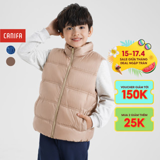 Áo khoác gile bé trai CANIFA chần bông ba lớp có túi 2OT24W007