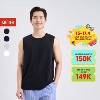 Combo 2 áo mặc nhà nam CANIFA cổ tròn sát nách 8LA25A004