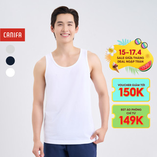 Combo 2 áo mặc nhà nam CANIFA cổ tròn sát nách 8LA25A003