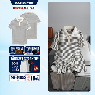 Áo Polo Nam Dệt Kim Sọc Ngang Form Regular PLID0189