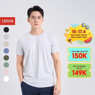 Áo phông nam CANIFA cộc tay cổ tròn basic 8TS25A002