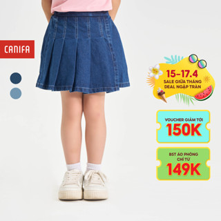 Chân váy bé gái CANIFA dáng xòe xếp li 1KS24S001