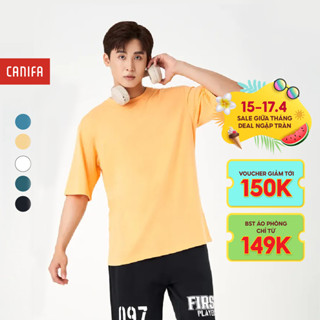 Áo phông nam CANIFA chấT cotton tay cộc phom regular 8TS23A004