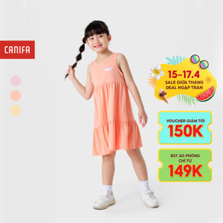Váy liền bé gái CANIFA chất liệu cotton pha 1DS23S002