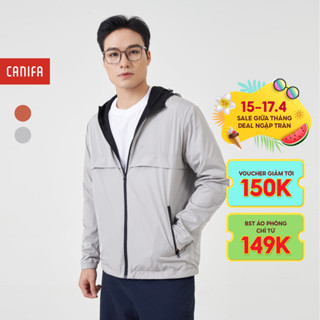 Áo khoác gió nam CANIFA có mũ chống thấm nước 8OT23W017