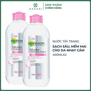 Combo 2 Nước Tẩy Trang Garnier Dịu Nhẹ Cho Da Nhạy Cảm 400ml x2 Hasaki Sản Phẩm Chính Hãng