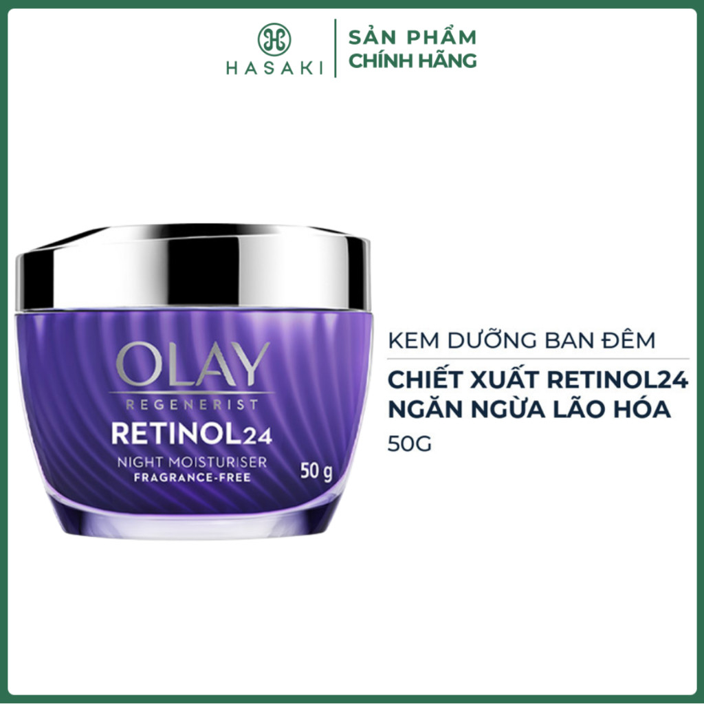  Kem Dưỡng Olay Chiết Xuất Retinol24 Ngừa Lão Hóa Ban Đêm 50g Regenerist Retinol 24 Night Moisturiser Hasaki Chính Hãng 