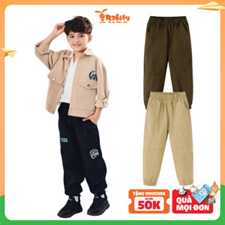 [ĐỒ XINH VUI LỄ]  Quần dài bé trai Rabity quần jogger kaki 92711