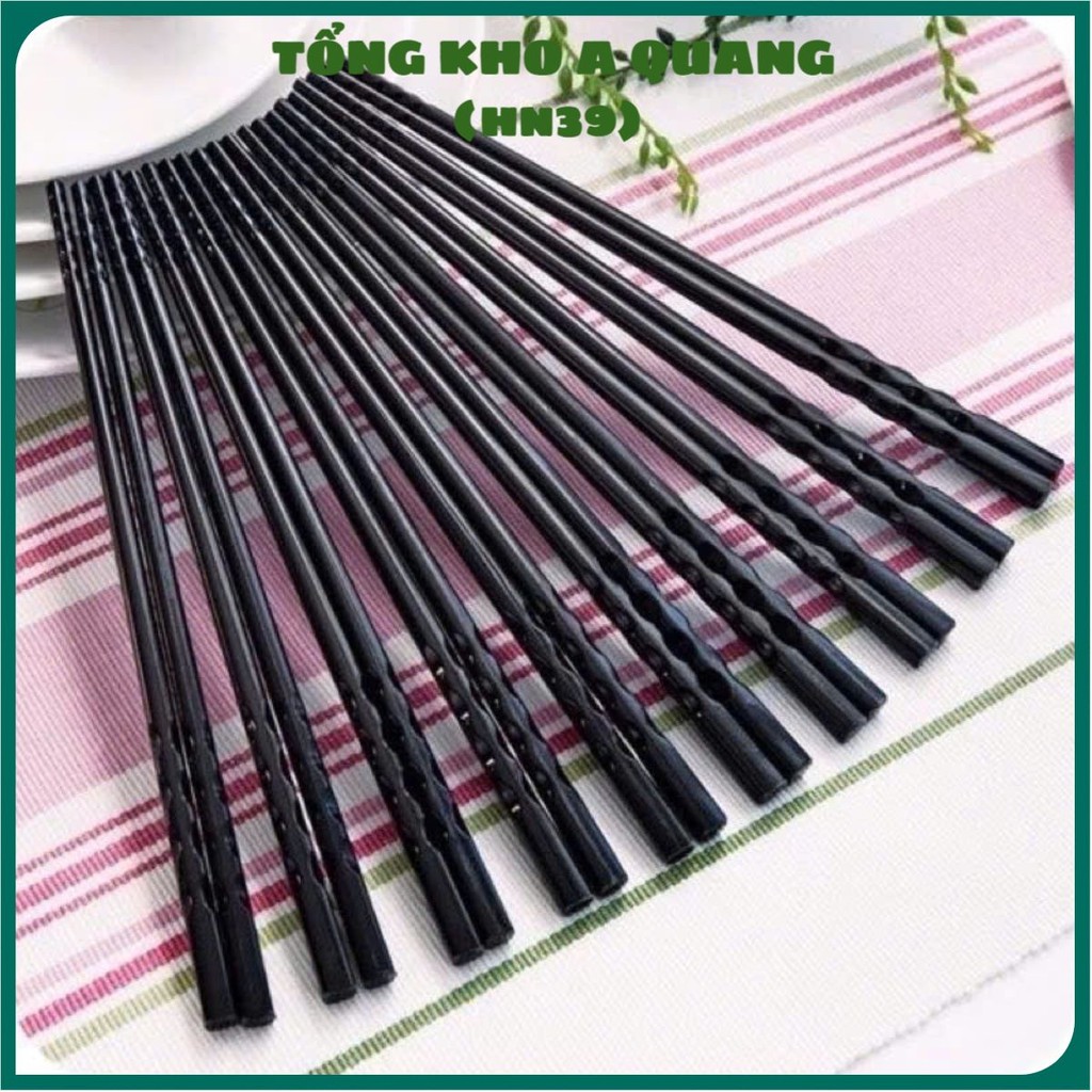 10 ĐÔI ĐŨA NHỰA LƯỢN SÓNG,  Đũa Nhựa Phip Đen - DUAANCOM85