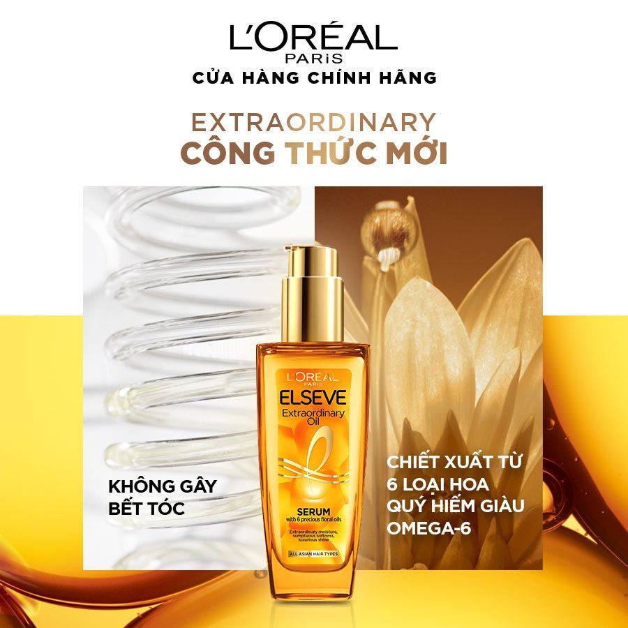 Bộ dầu dưỡng chiết xuất tinh dầu hoa tự nhiên L'Oreal Paris Elseve Extraordinary Oil Ultra Nourishing 130ml | BigBuy360 - bigbuy360.vn