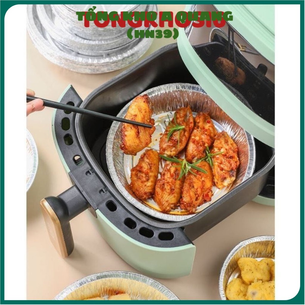 [COMBO 10] khay giấy bạc lót nồi chiên không dầu, khuôn giấy bạc, giấy bạc nướng