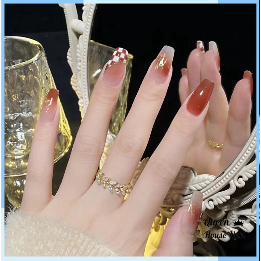 Nailbox, Bộ 24 móng tay giả dài vuông đơn giản DY313, Móng giả, móng giả đẹp, Nail xinh, Nail box
